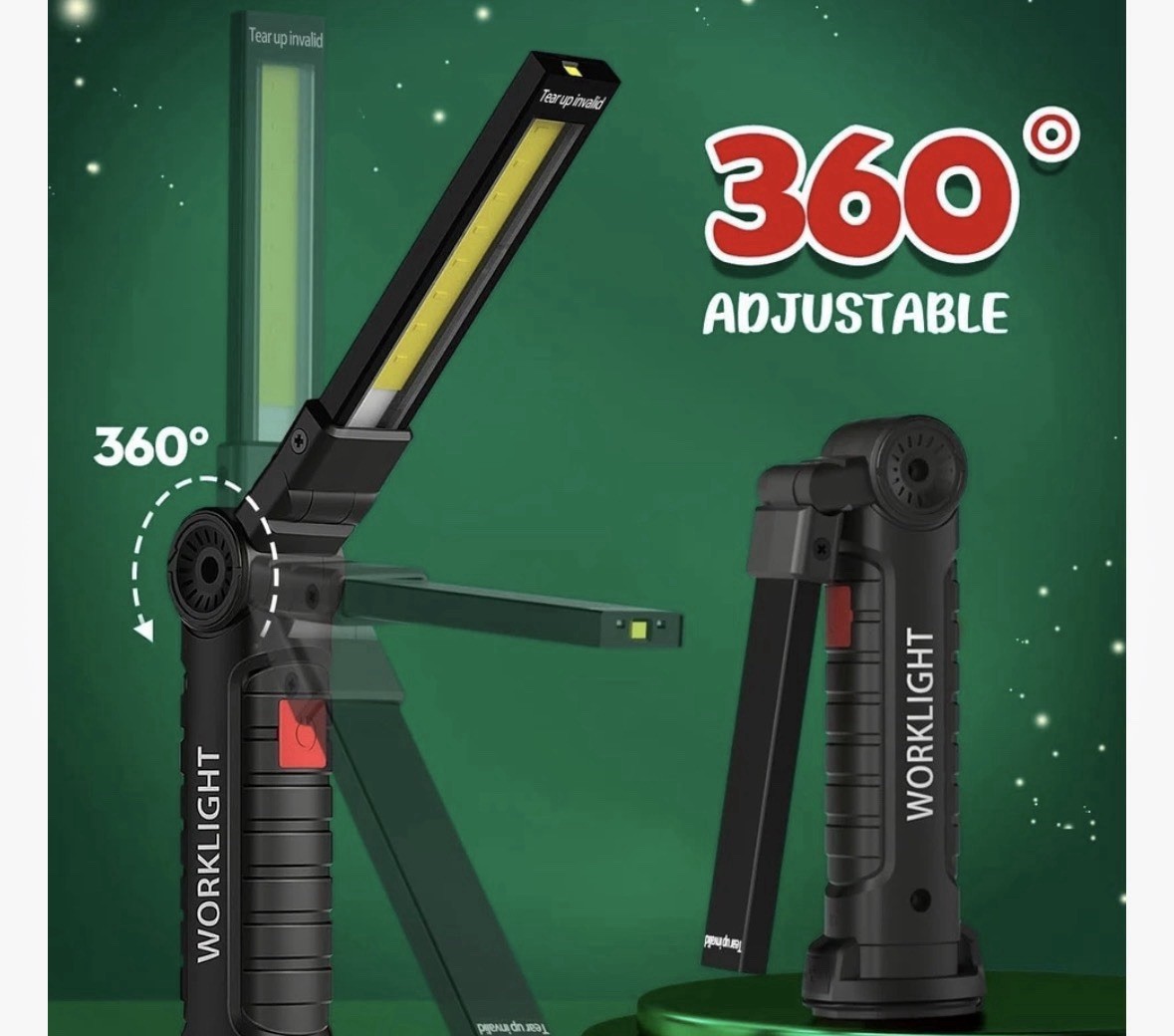 Coquimbo Tool Gifts for Men Dad Him Husband, Rechargeable LED Work Light 2 Pack