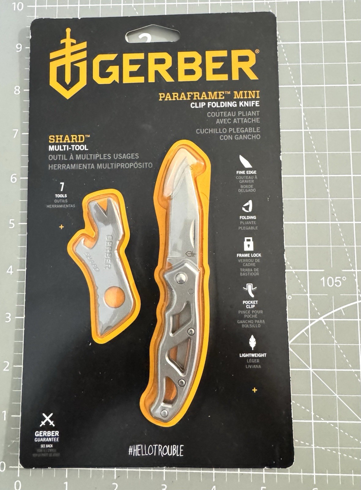 GERBER Paraframe Mini Clip Folding Knife w Shard Multi-Tool Combo Pack NIB NEW