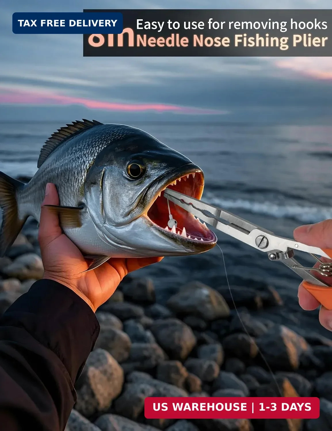 Fishing Gear,Hook Remover Fishing Pliers,Stainless Steel Fishing Tools,Multitool