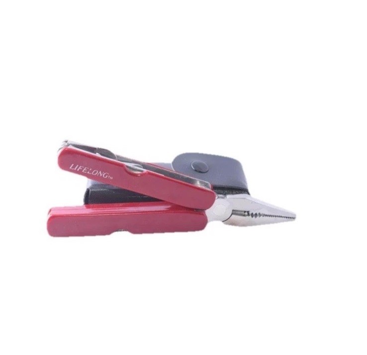 Lifelong Multi-Tool Pocket Knife & Pliers Utility Mini Tool Set EDC New DARK RED