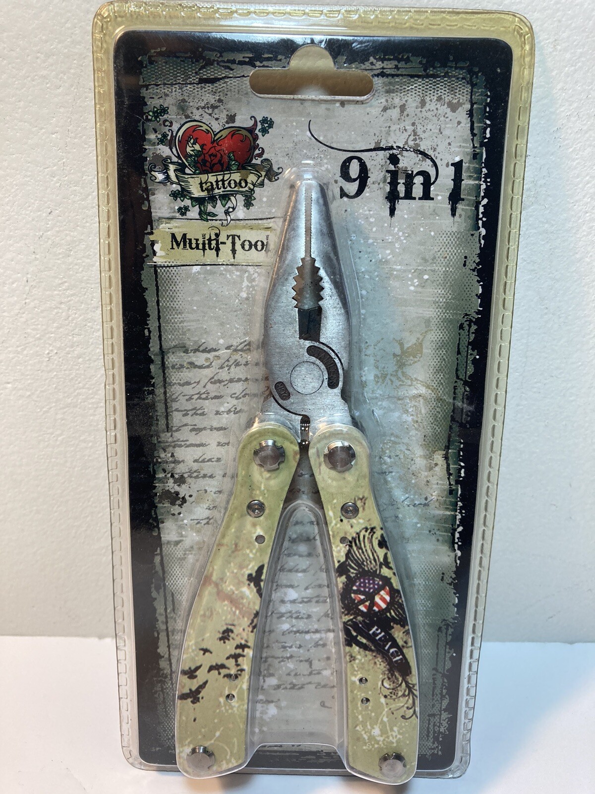Iron Bridge Tattoo 9 in 1 Multi Tool Tattoo – Peace- NOS