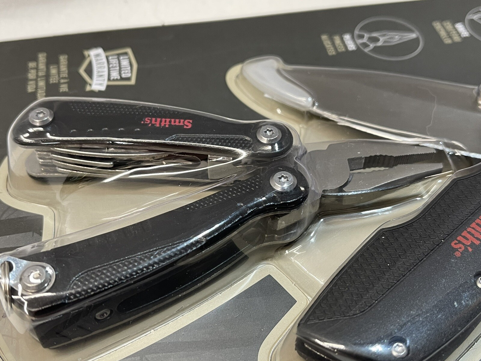 Multi-Tool &Knife Set: 3piece, Pliers, Folding Knife and sharpener Smiths Brand