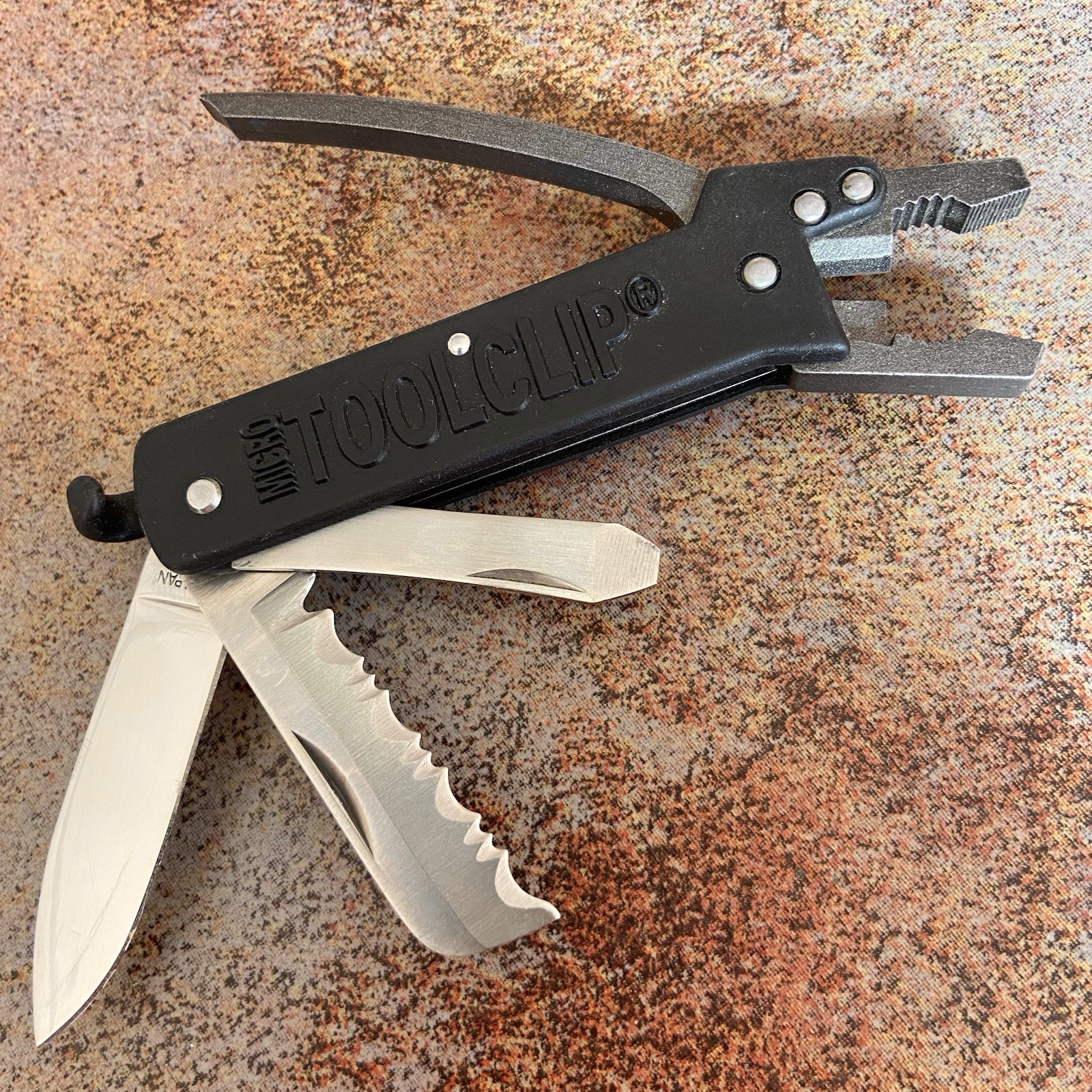 SOG Micro Tool Clip Multi Tool Knife Black Seki Japan Original Vintage 1990s