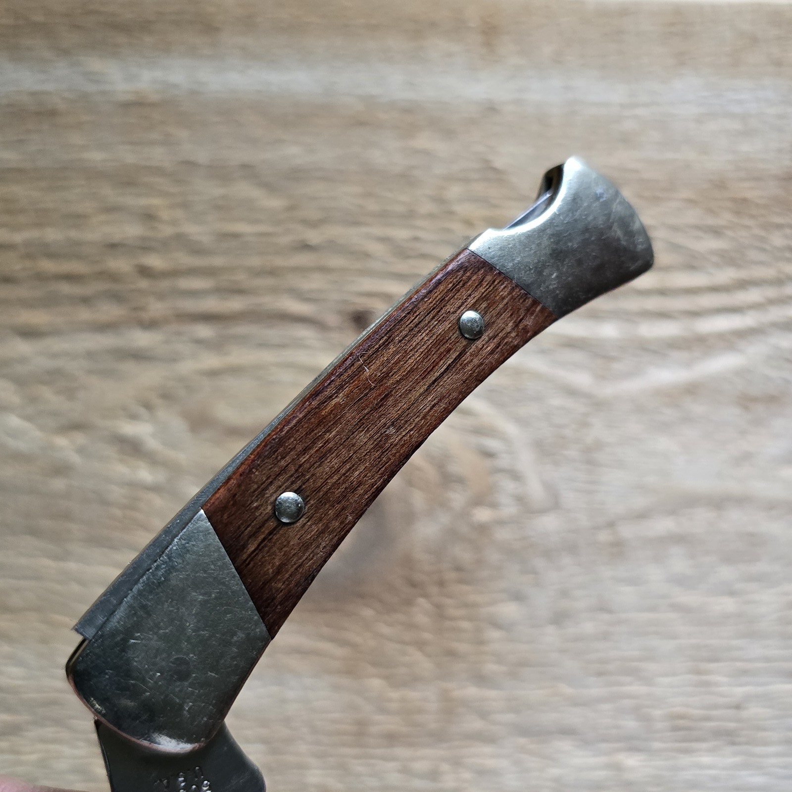 BUCK KNIVES PRINCE LOCKBACK POCKET KNIFE PLAIN EDGE WOOD HANDLE 2008