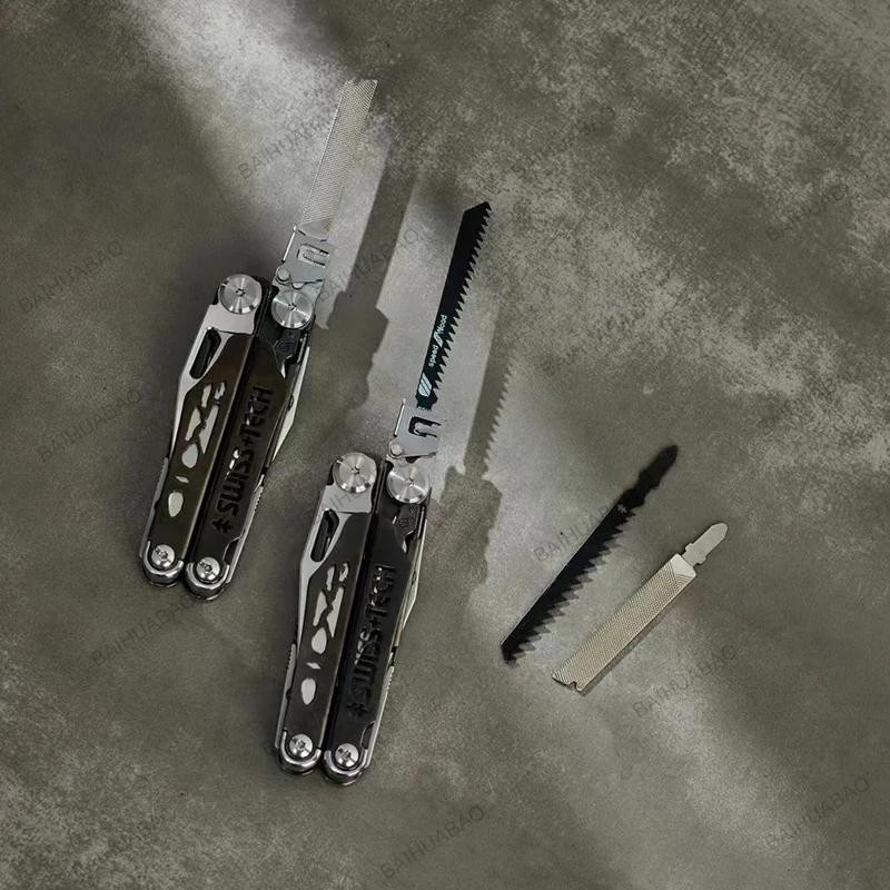 Swiss Tech 37-in-1 Multitool Pliers Folding Edc Scissors Survival Hand Tool