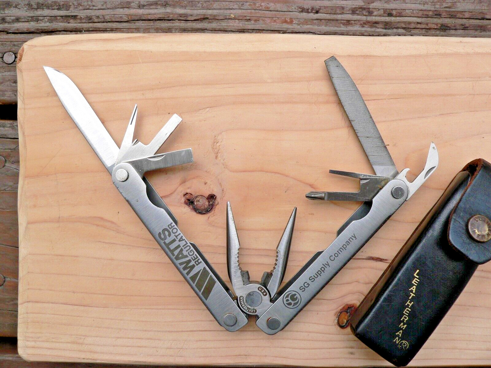 Leatherman No. 9680 Multi Tool with Leather Sheath Made in USA
