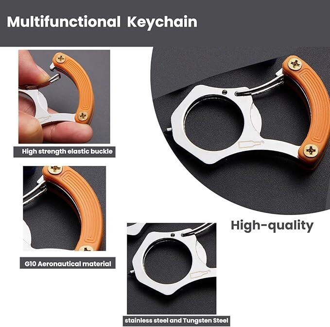 2pcs Keychain Tool 3 in 1, Emergency Window Breaker, Bottle Opener, Screwdriver