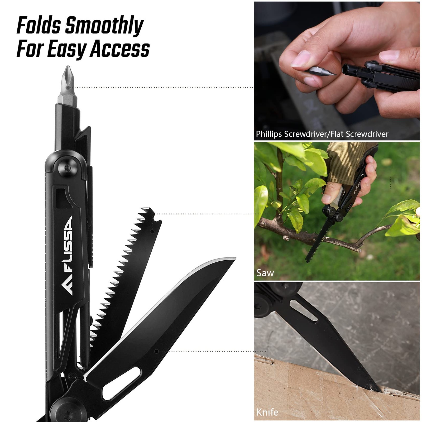 Multitool, 16-in-1 Multitools with Sheath, Stainless Steel EDC Multitool, Poc…