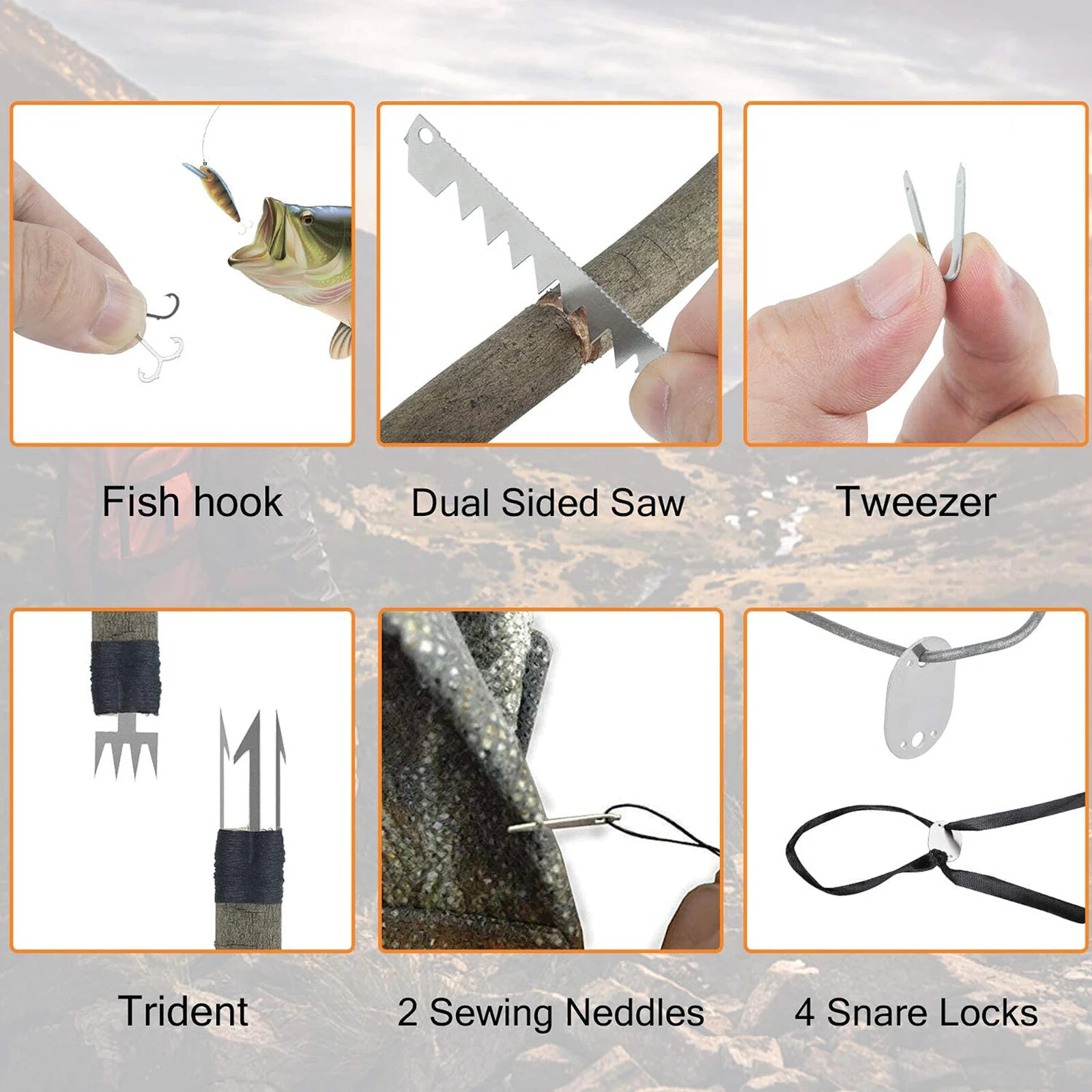 Bugout Fishing 22 in 1 Survival Card Stainless, Lightweight (5706) Free Shipping