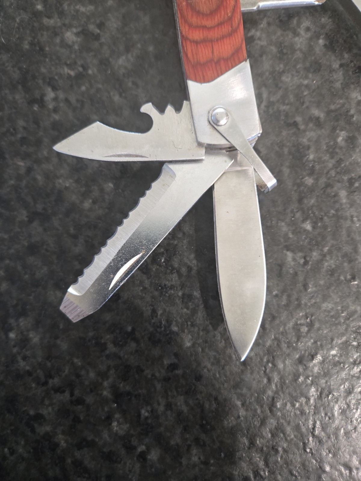Sheffield 12913 The Hammer 14-In-1 Multi Tool Stainless Steel & Hardwood Handle
