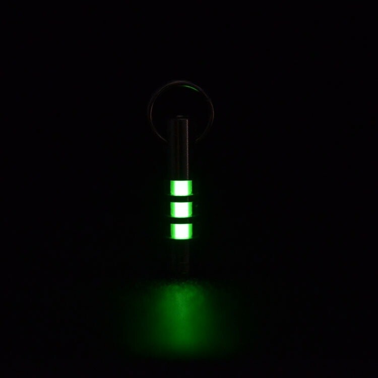 Titanium Knife Lanyard Bead Paracord Pendant Glow in the Dark 25 Years Life EDC