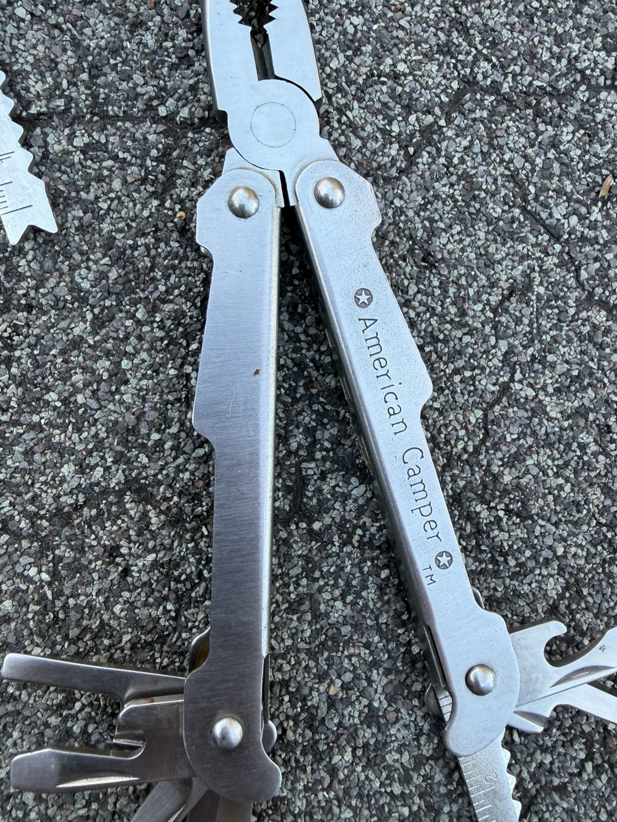 Vintage American Camper Multi-Tools, Lot of 4, Pocket Knife Pliers Screwdriver