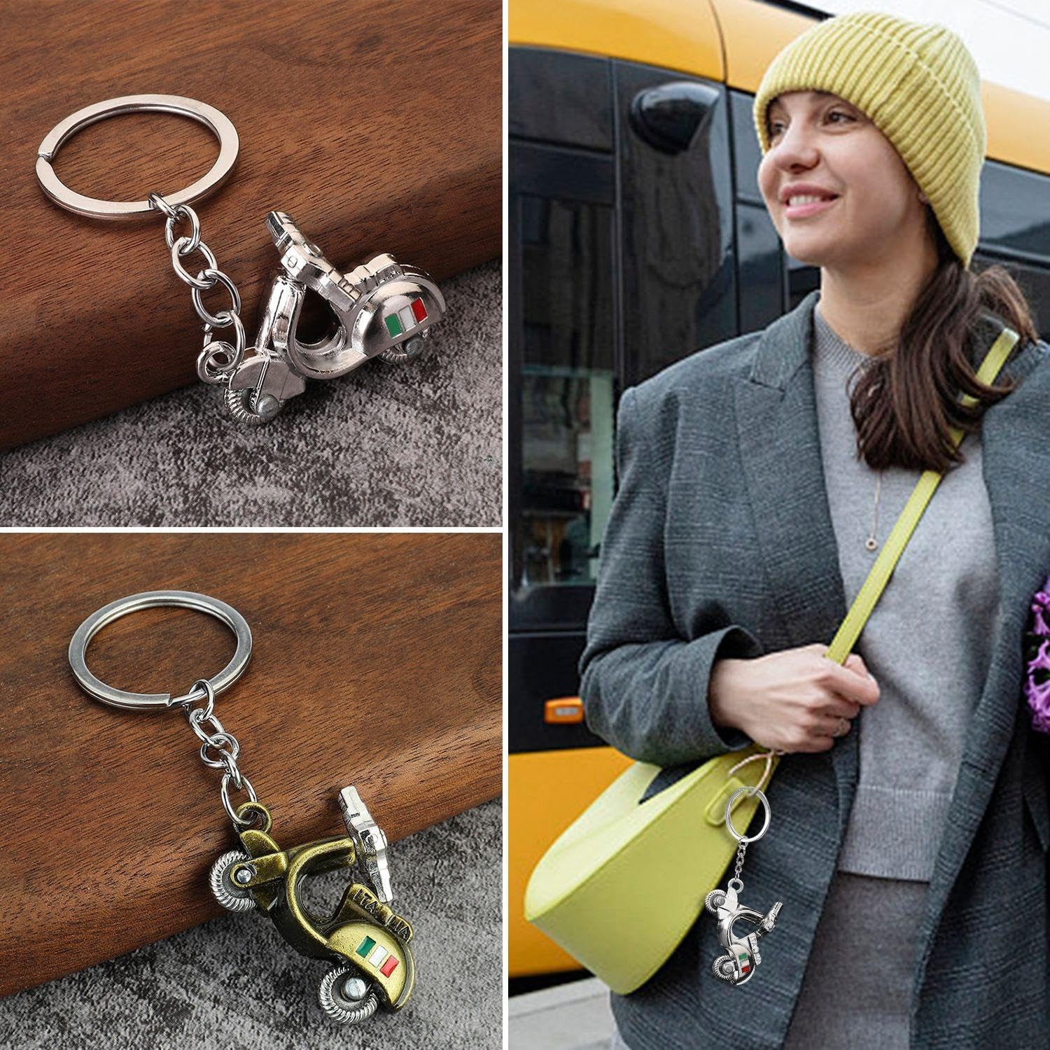 2pcs Motorcycle Keychain, Metal Keychain Keychain, Creative…