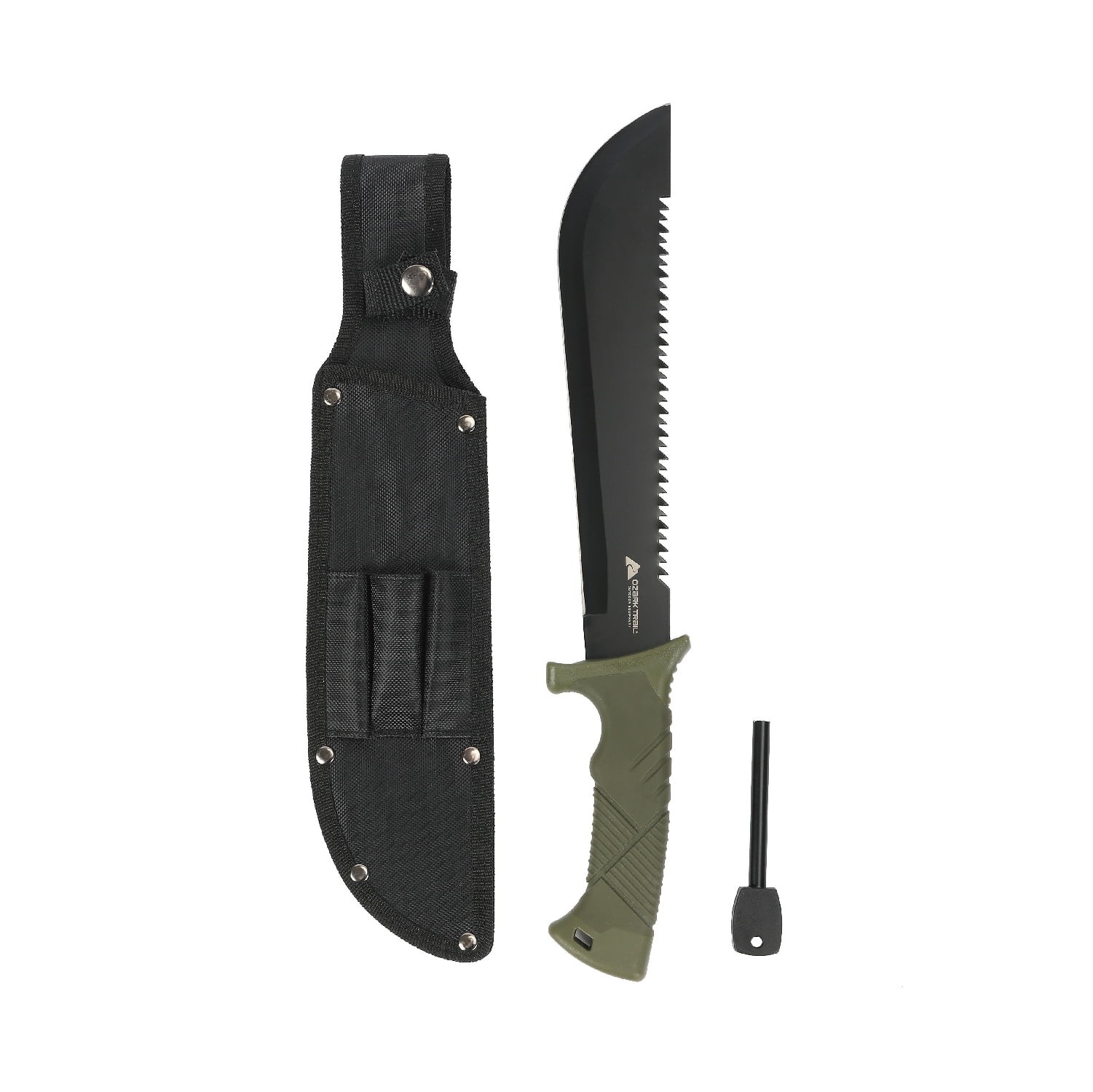 Machete with Saw Teeth and Fire Starter Survival Knife Outdoor Camping Hunting