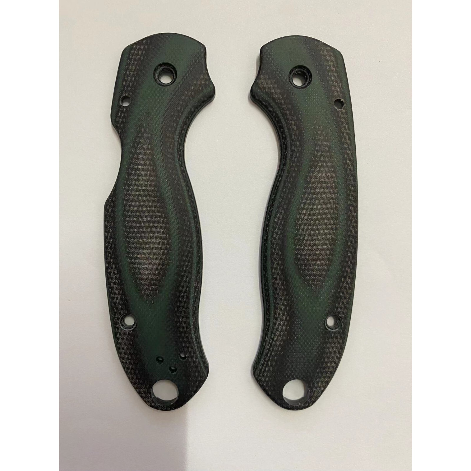 New 1 Pair BK Micarta+G10 Handle Scales for Spyderco Para 3 / C223