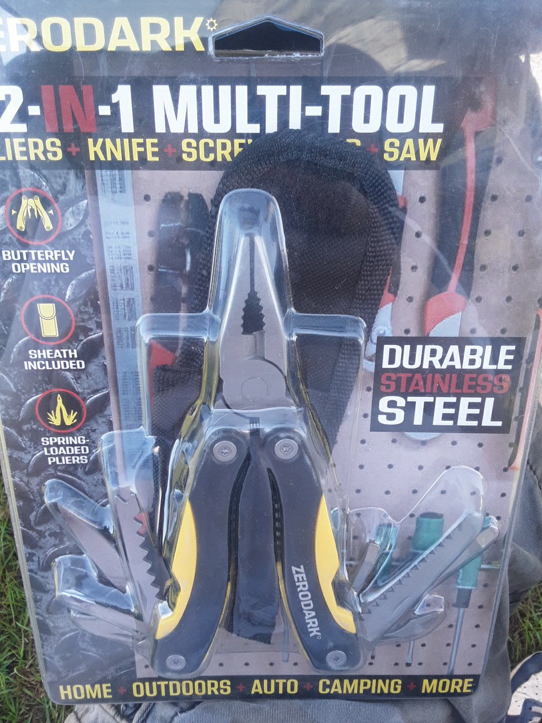 zero dark 12 in 1 multi tool durable stainless steel pilers, knife,screwdriver