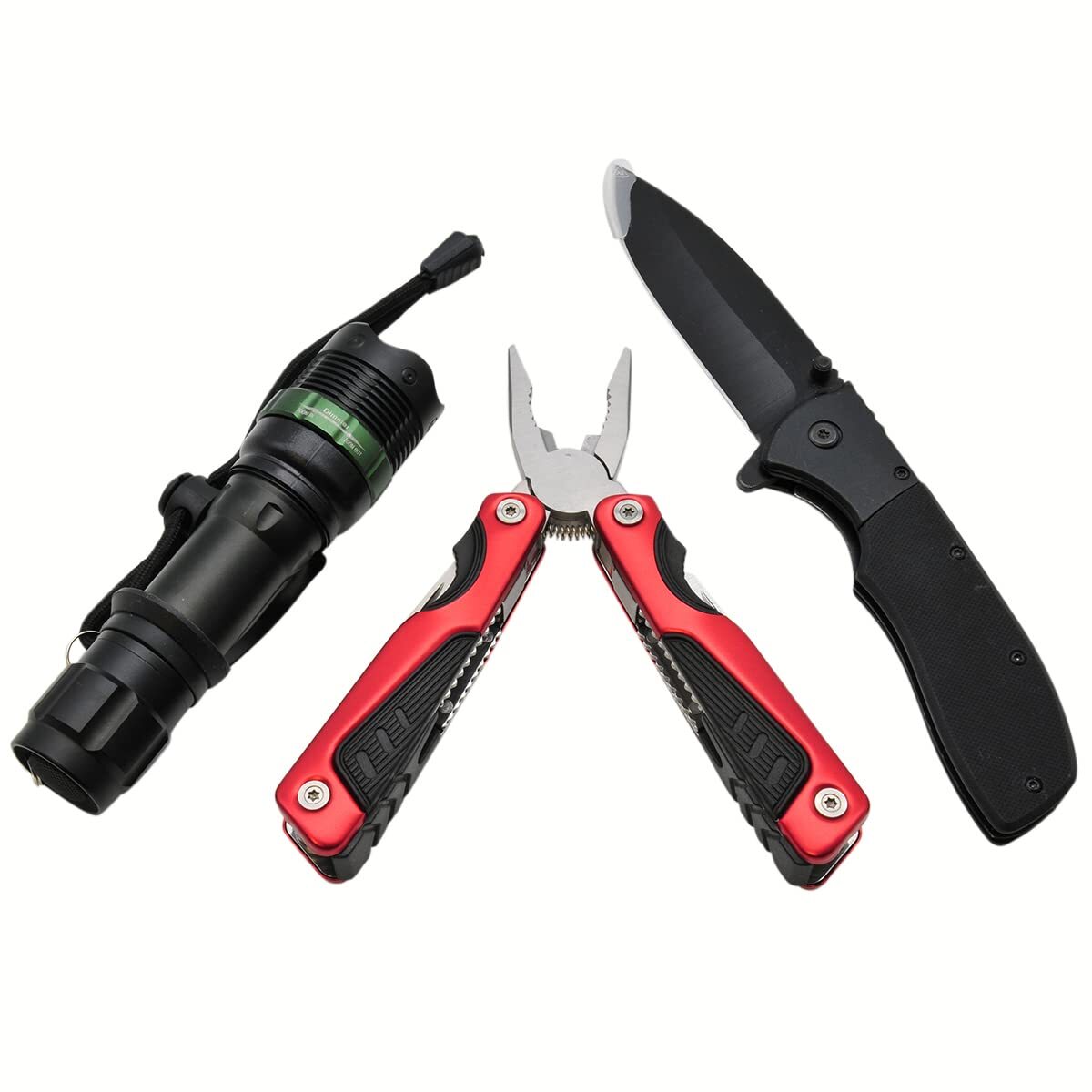 RoadPro 18HS100 MultiTool Pliers Flashlight Pocketknife Tactical Kit Outdoor Use