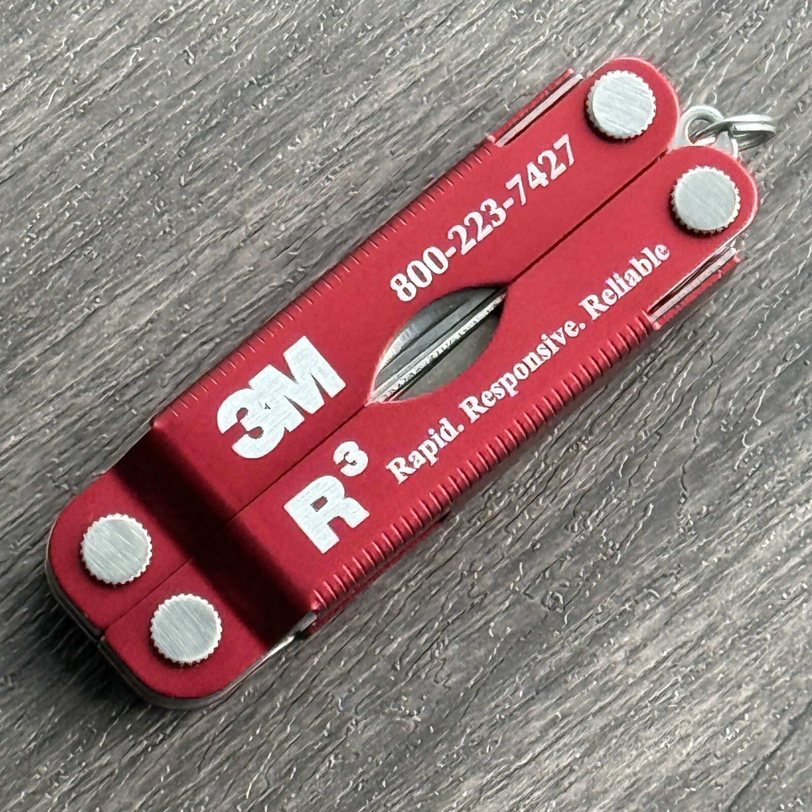 Leatherman MICRA RED Multitool in Vintage Gift Tin. Branded 3M