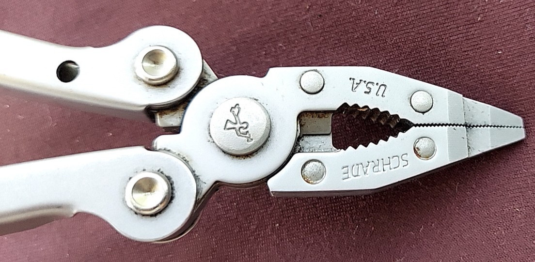 Schrade USA Tough Tool ST1 Multi-Tool Pliers Knife w Leather Sheath Nice!