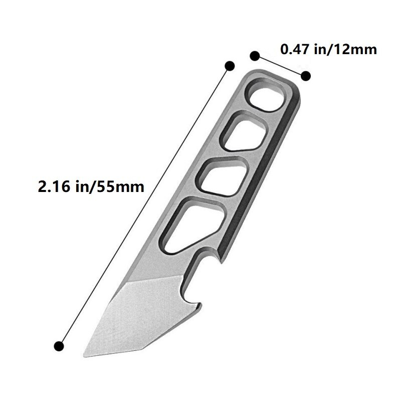 Mini Titanium Pry Bar Crowbar Bottle Opener Portable Keychain EDC Multi Tools