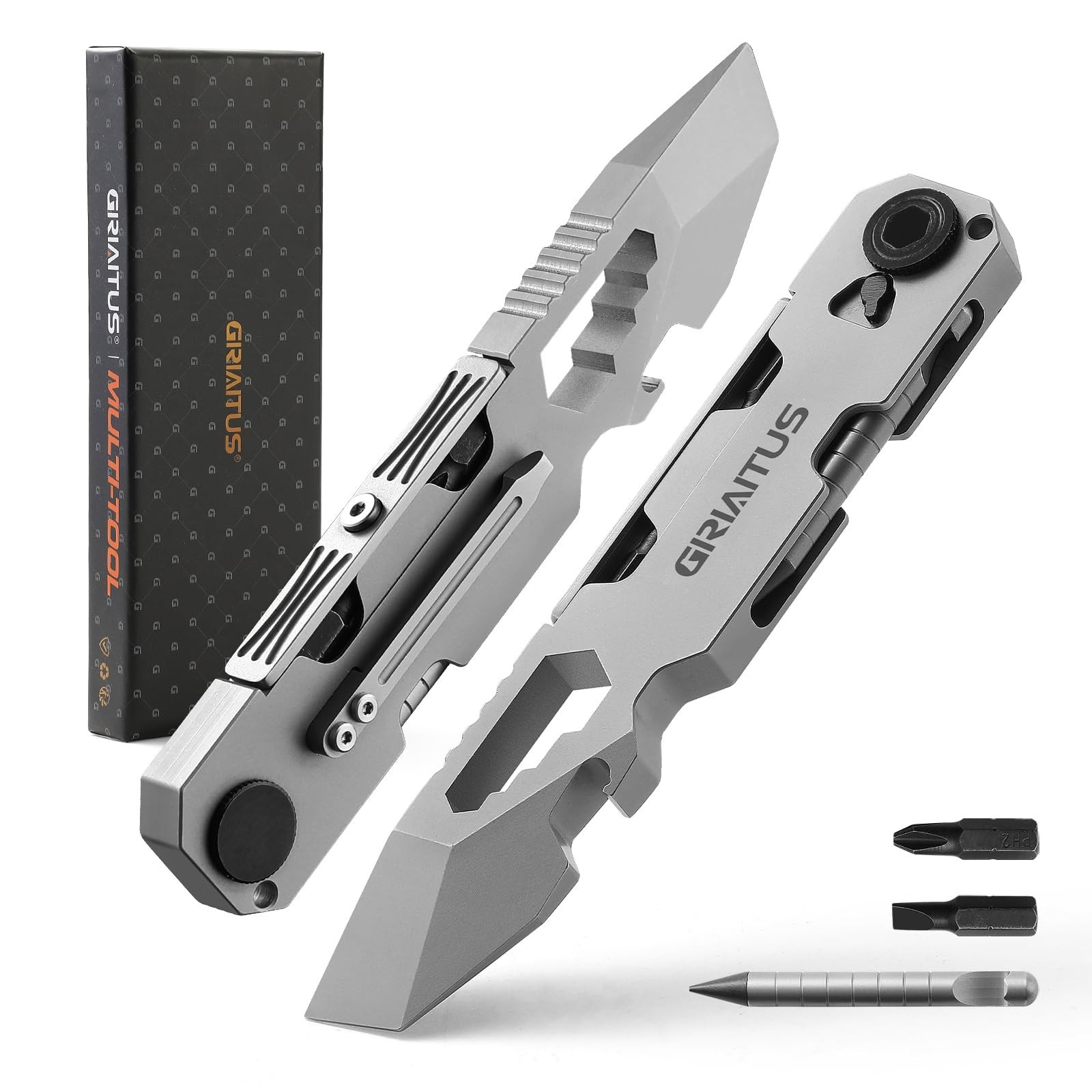 Versatile EDC Pry Bar Multitool with Ratchet Screwdriver, Wrenches & Openers – I