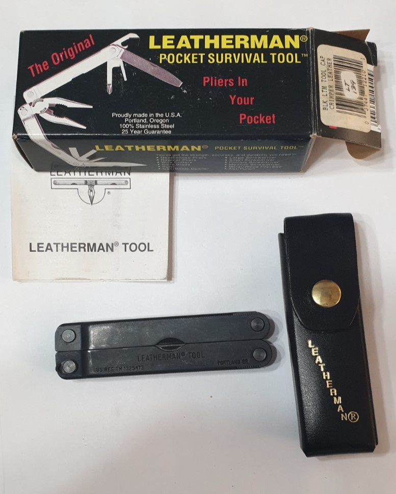 🔥🔥🔥 Leatherman Gen 1 PST BO Black Retired Very Rare Mint Not Used