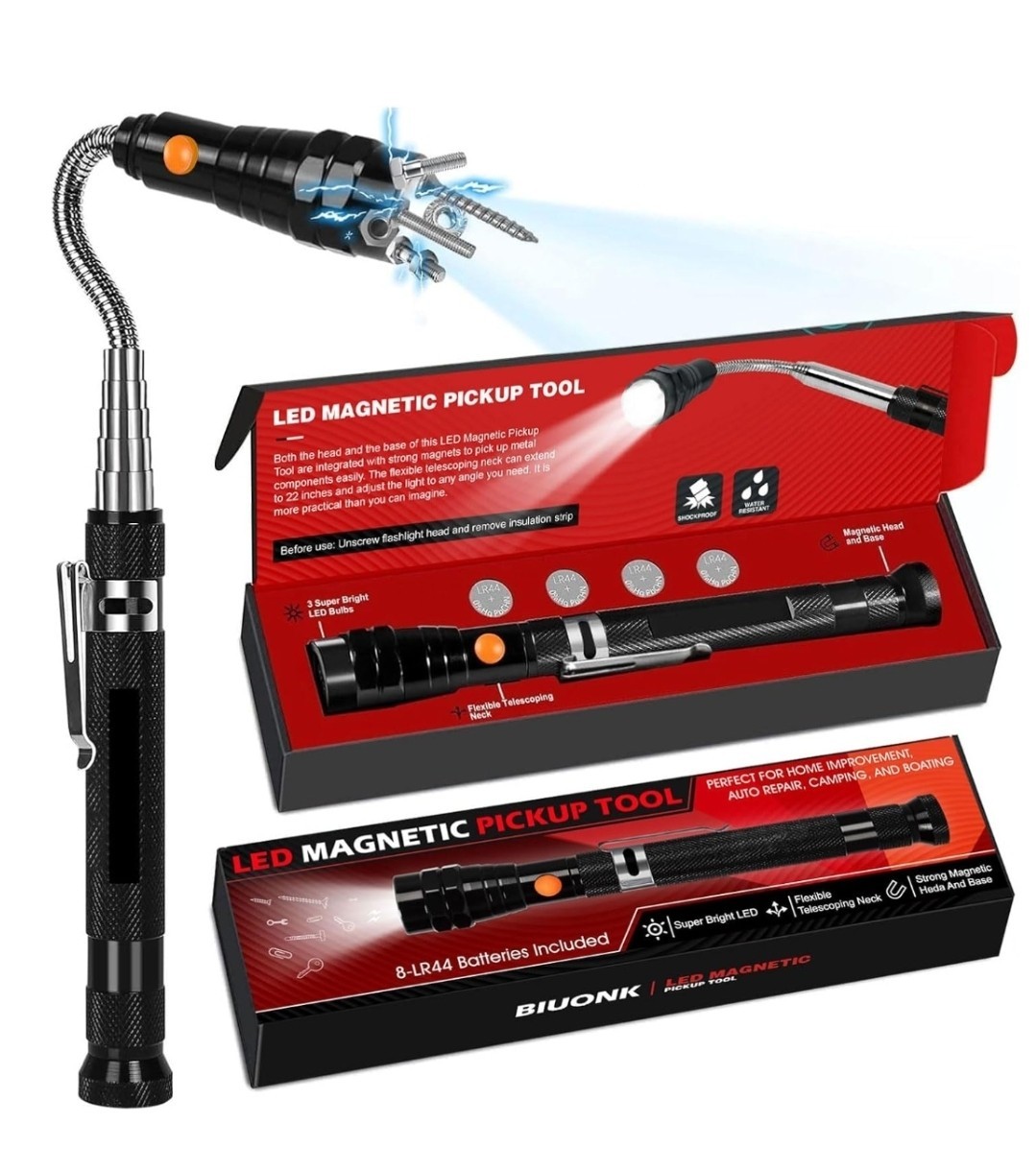 LED Magnetic Pickup Tool, Gifts for Men Husband Him Dad, Father’s Day Birthday G