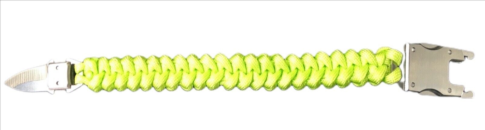 Paracord Emergency Tactical EDC Survival Knife Bracelet, Neon Green BR9 New