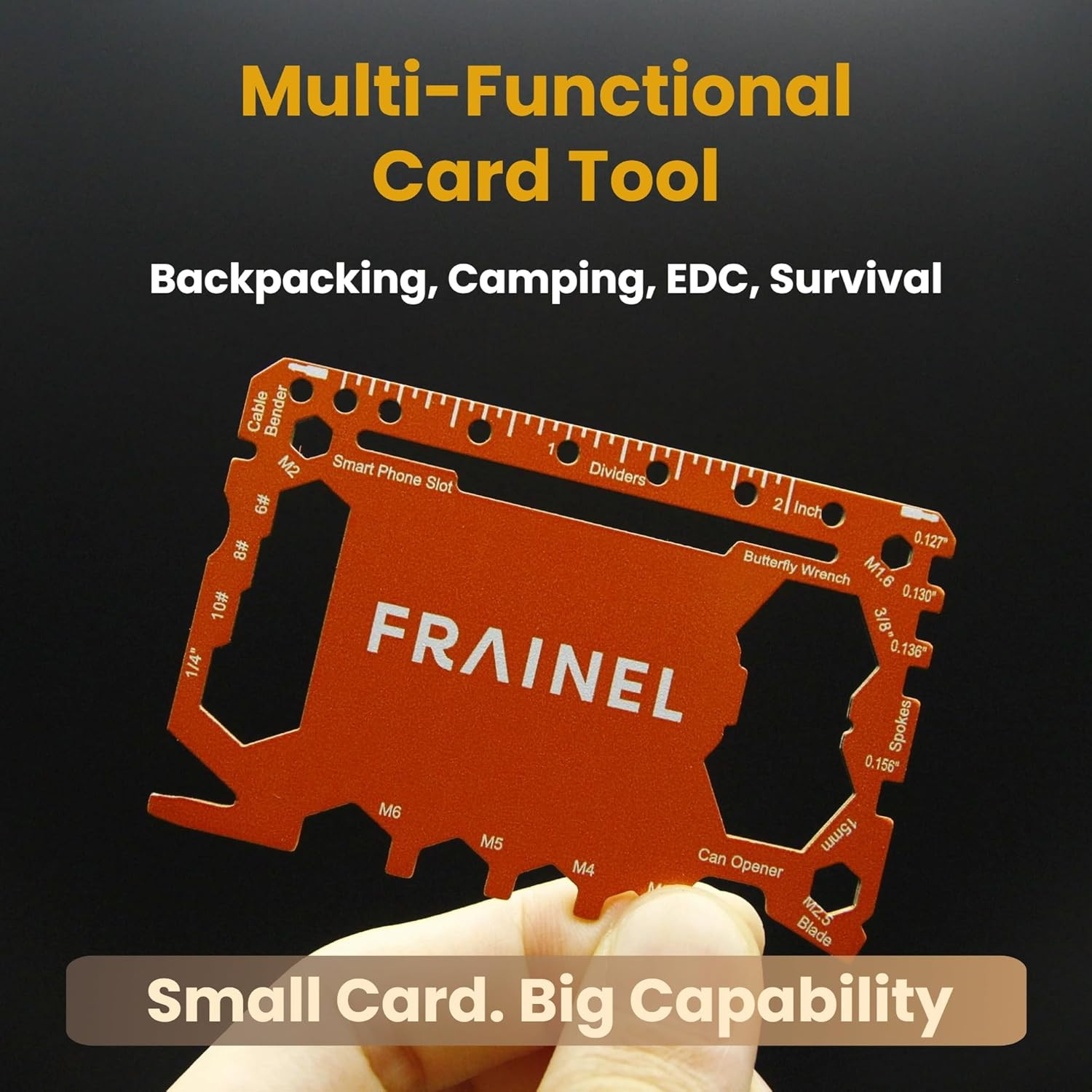 43-In-1 Multi-Tool Card Knife – Portable Stainless Steel Credit Card Tool with B