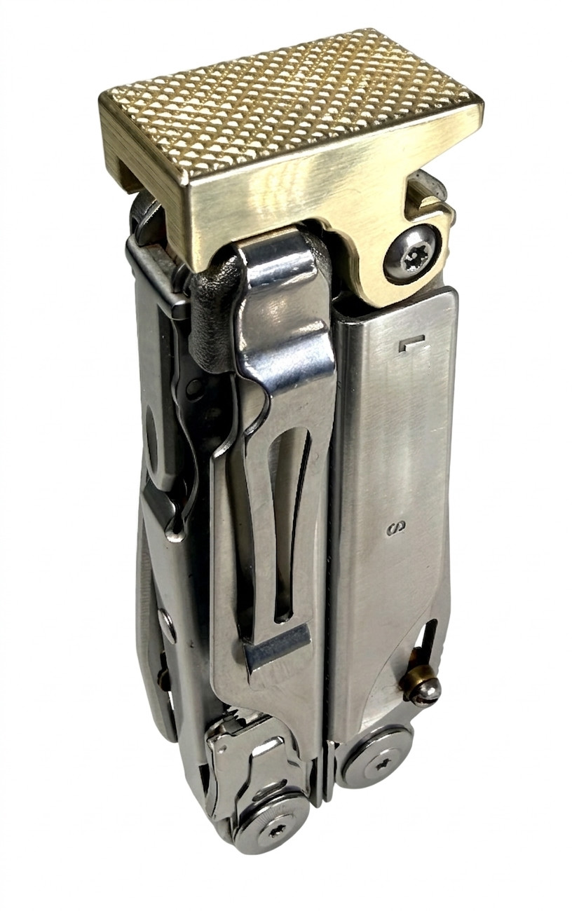 For Leatherman Surge, BRASS Hammer Head Mod, Modification, CNC Made,Locking,CAD