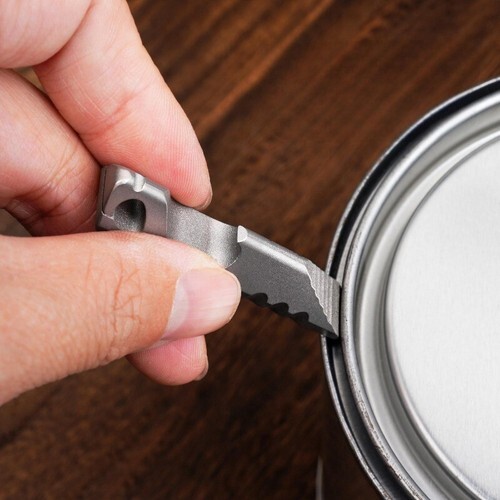Mini Titanium Pry Bar Crowbar Bottle Opener Portable Keychain Multi Tools EDC