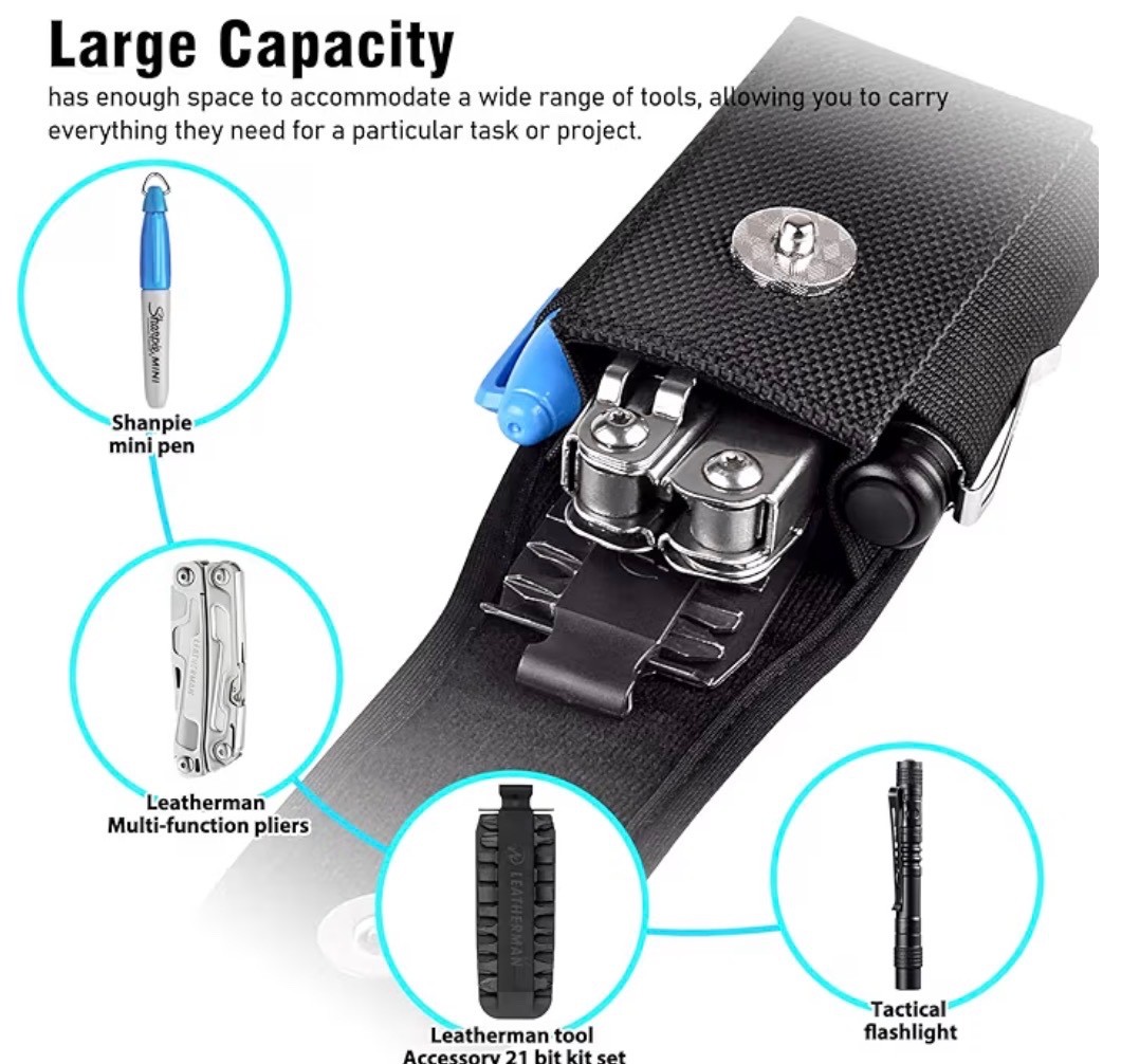Multitool Sheath Compatible with Leatherman EDC Belt Organizer Tool Holster Pouc