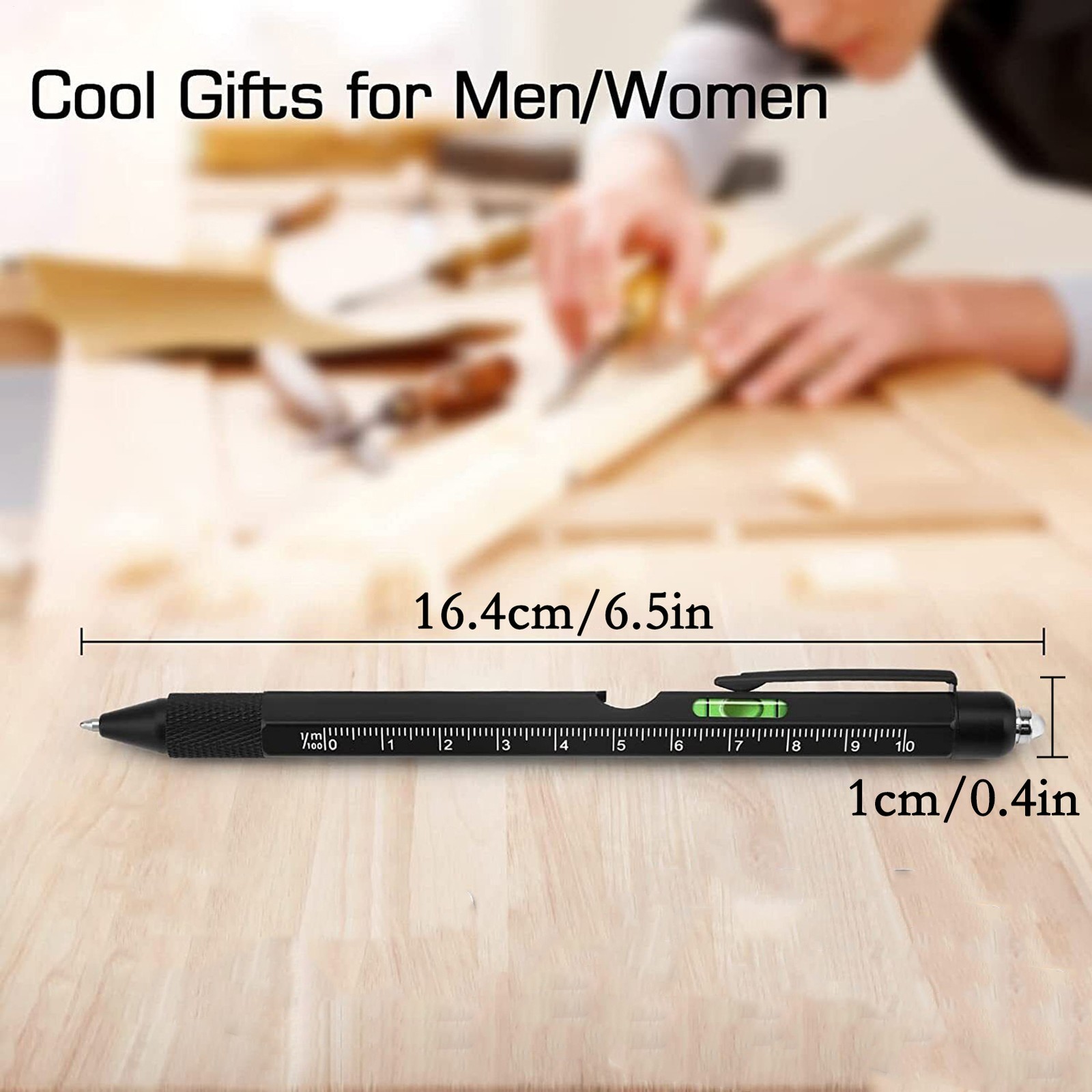 9 In 1 Multi Tool Pen, LED Light Emitg Pen Bottle Opener Touch Pen Gifts Unique