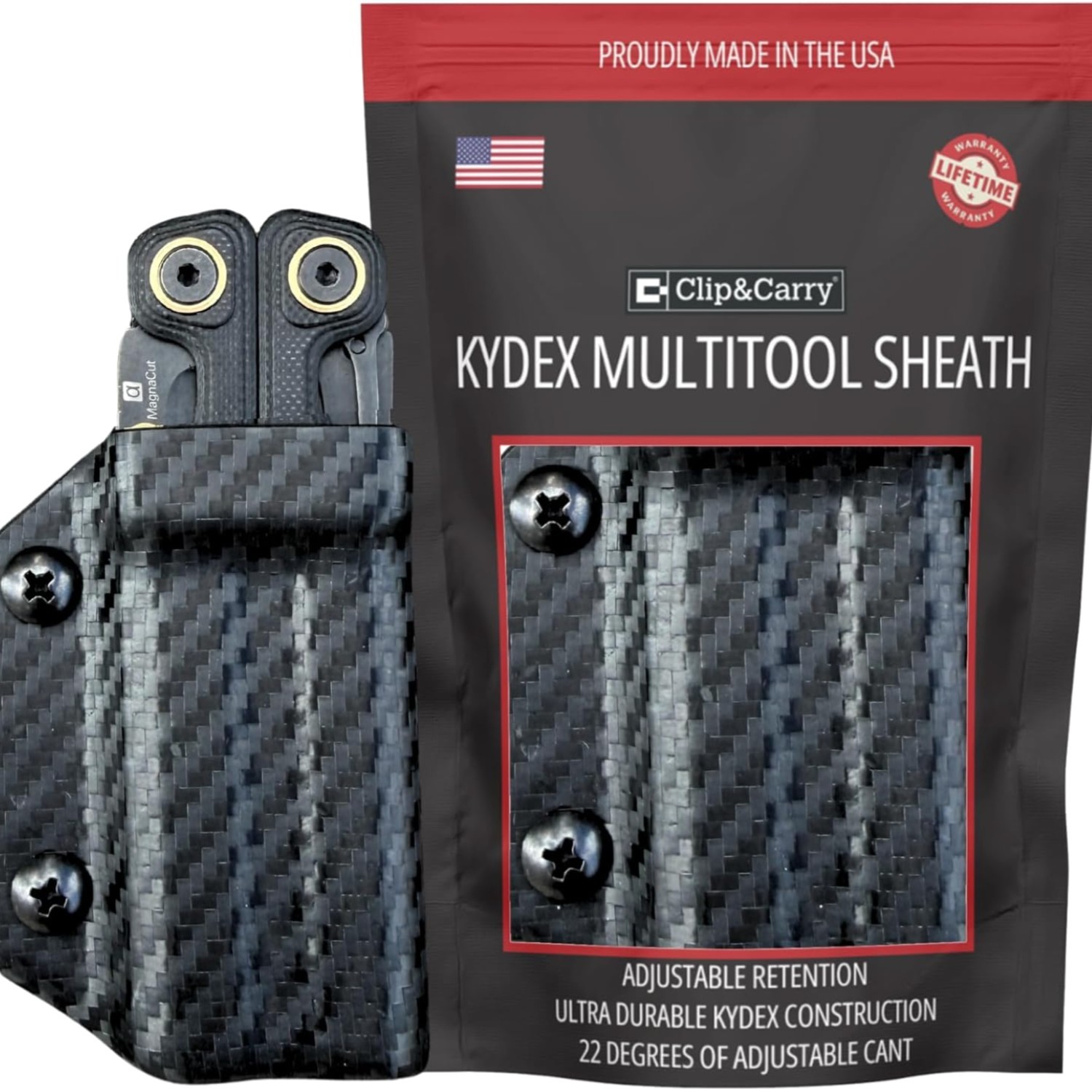 Kydex Multitool Sheath for LEATHERMAN Wave Alpha – Made in USA – Multi Tool S…