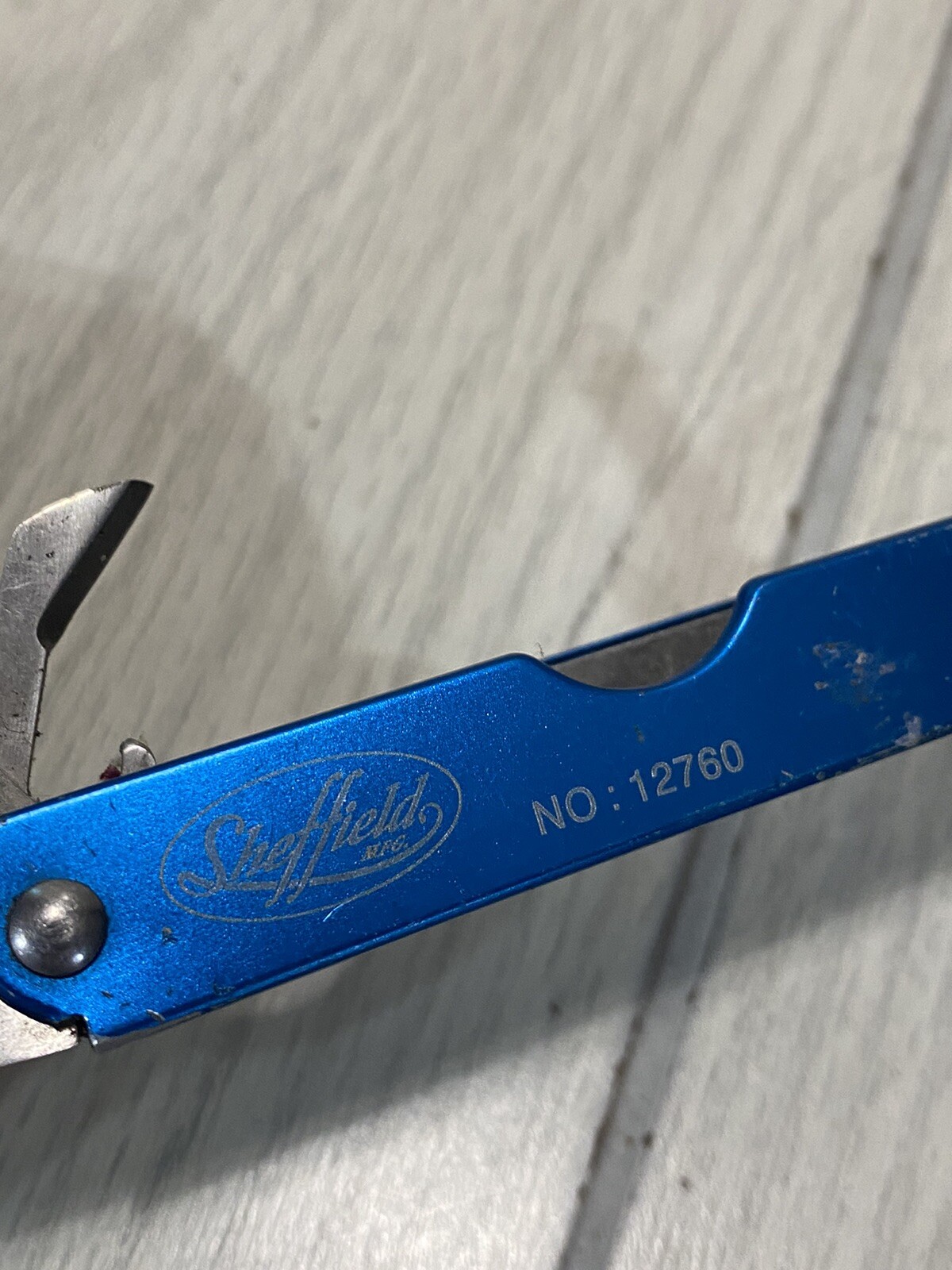 Sheffield Blue Multi Purpose Folding Pocket Knife 12760