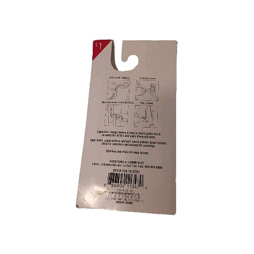Hands Free Safety Tool To Push Buttons Open Doors Etc Black Keychain
