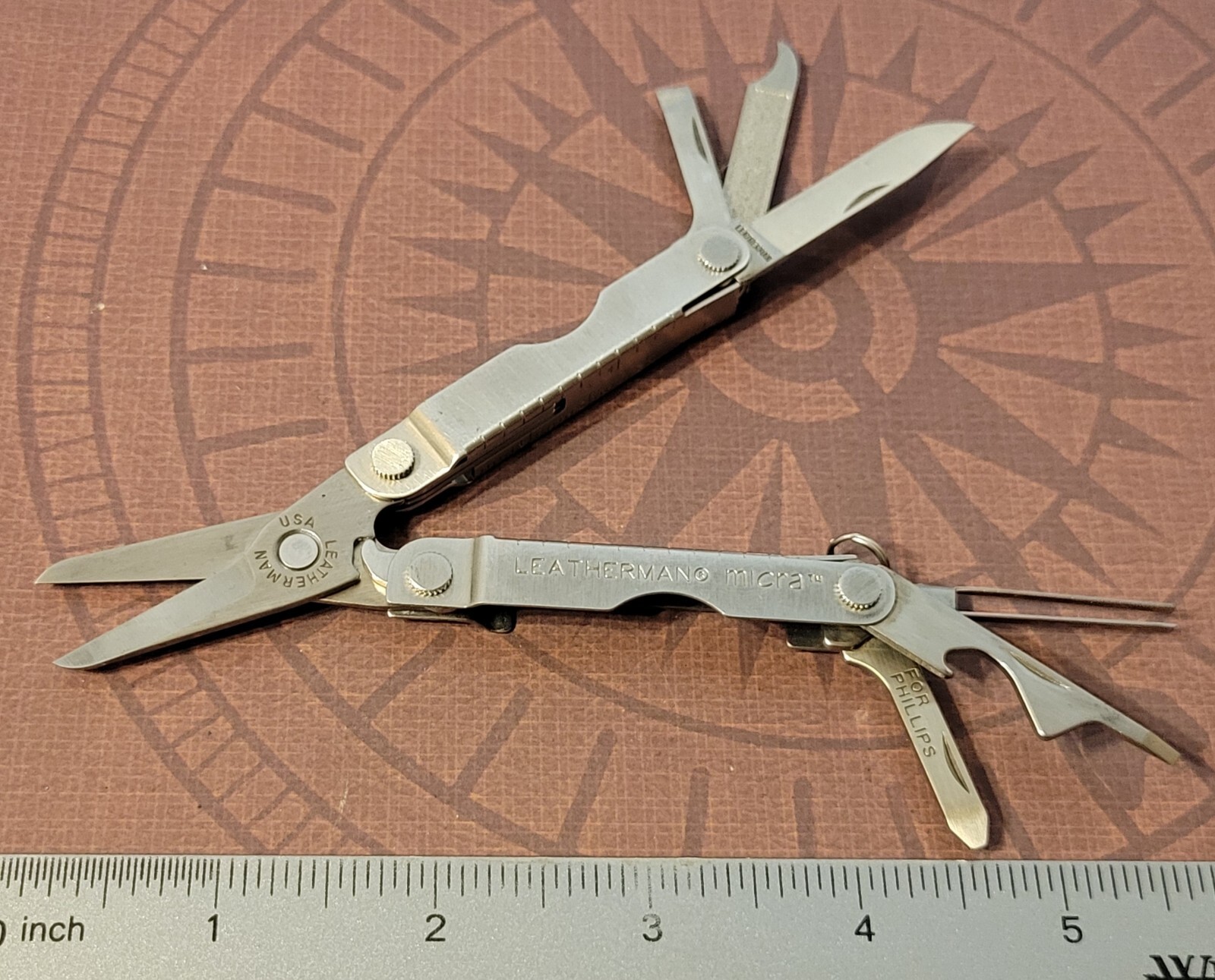 Leatherman Micra Multi Tool Made In USA Scissors Knife Tweezers File