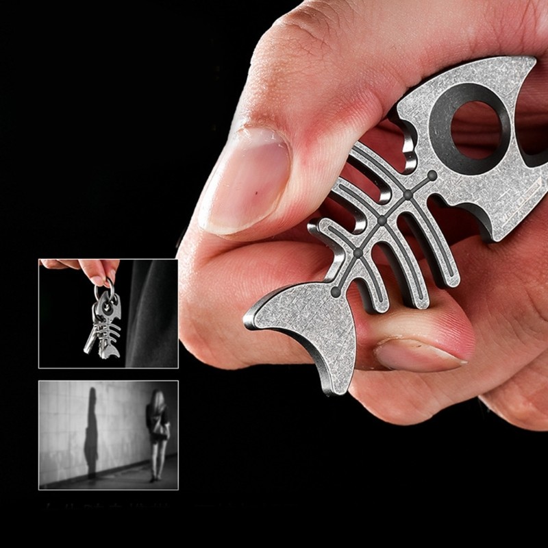Fishbone Utility Bottle Openers Filter Bottle Water Purifiers Wrenches Emergency