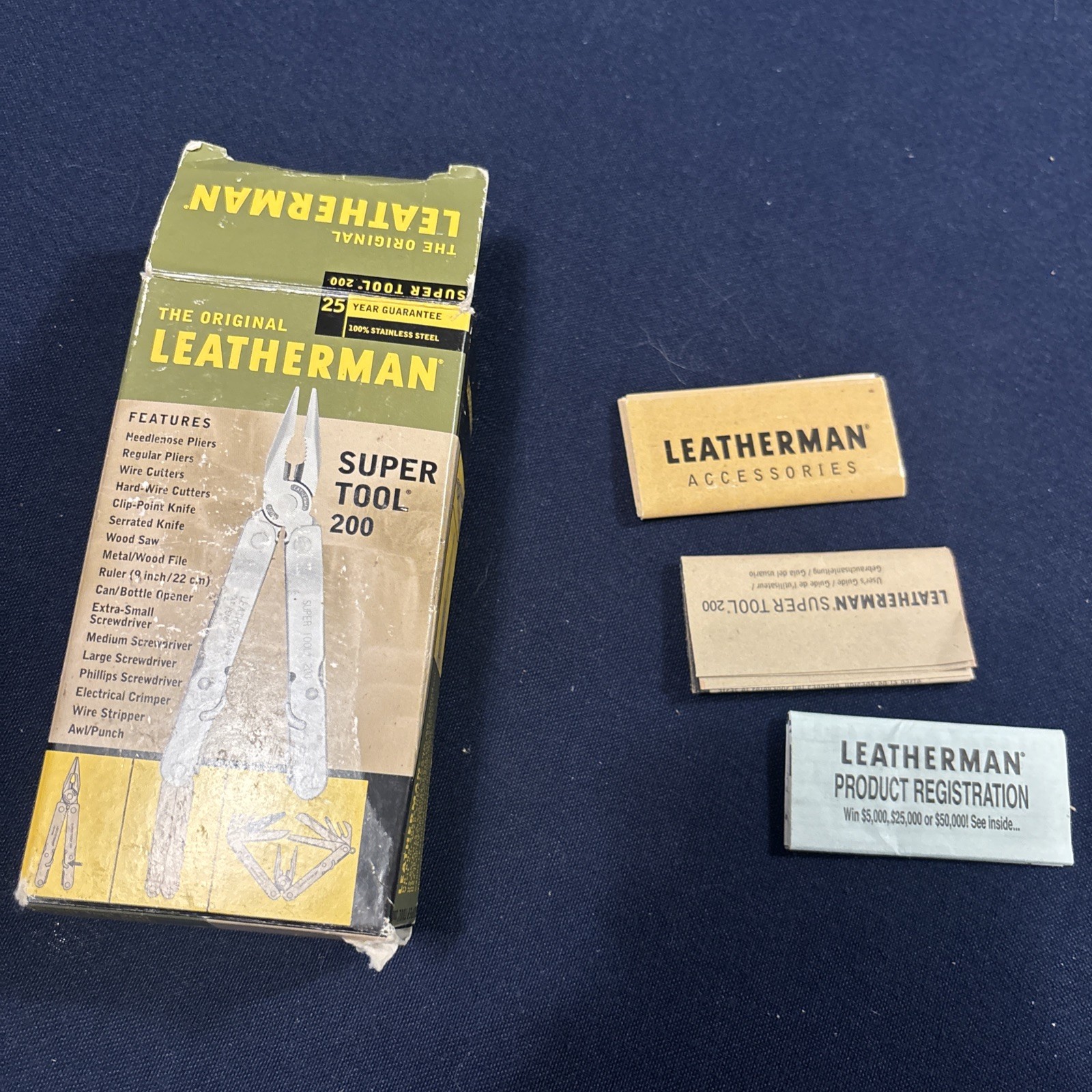 Leatherman Tool PST w/Leather Sheath Multi-tool Knife 04/96 – (PST II Tool Set)