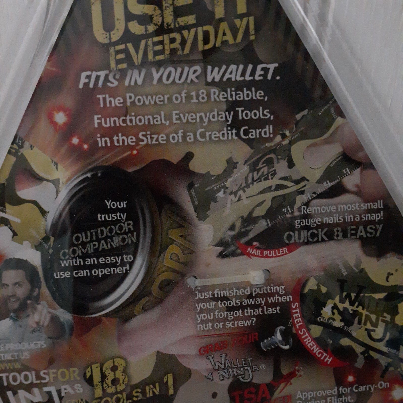 WALLET NINJA – 18 Tools in 1 Flat Multi Tool AS SEEN ON TV Fits Your Wallet NEW