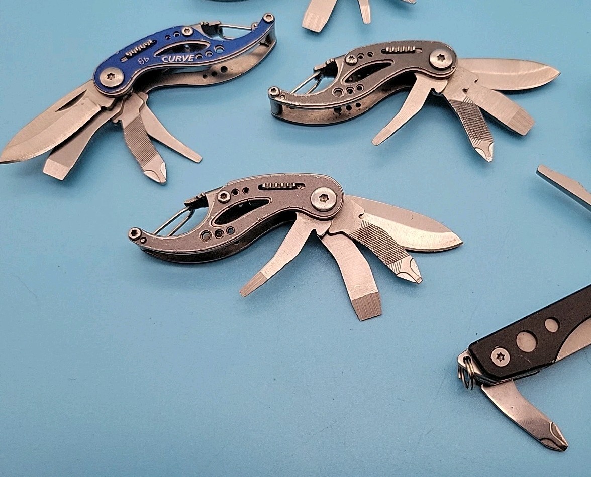 Gerber Curve / Clutch Mini Multi-Tool – LOT OF 5 – Blade, File, Screwdrivers