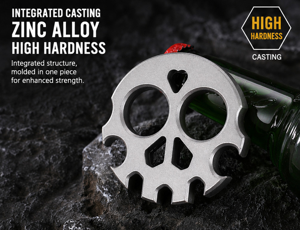 Skull-Shaped Car Window Breaker Hammer — Mini Portable Household Bottle Opener