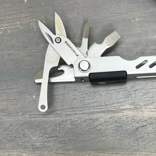 Gerber Multi Tool Leather Sheath Knife Fiskars Scissors Fishing Camping