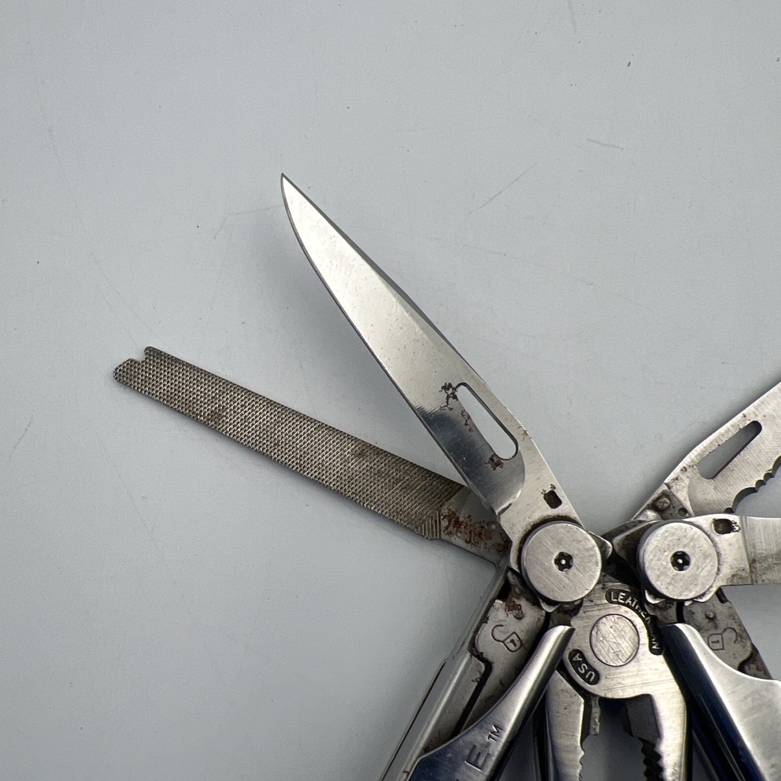 Vintage LEATHERMAN WAVE Pat.Pending Original Multi Tool with leather sheath