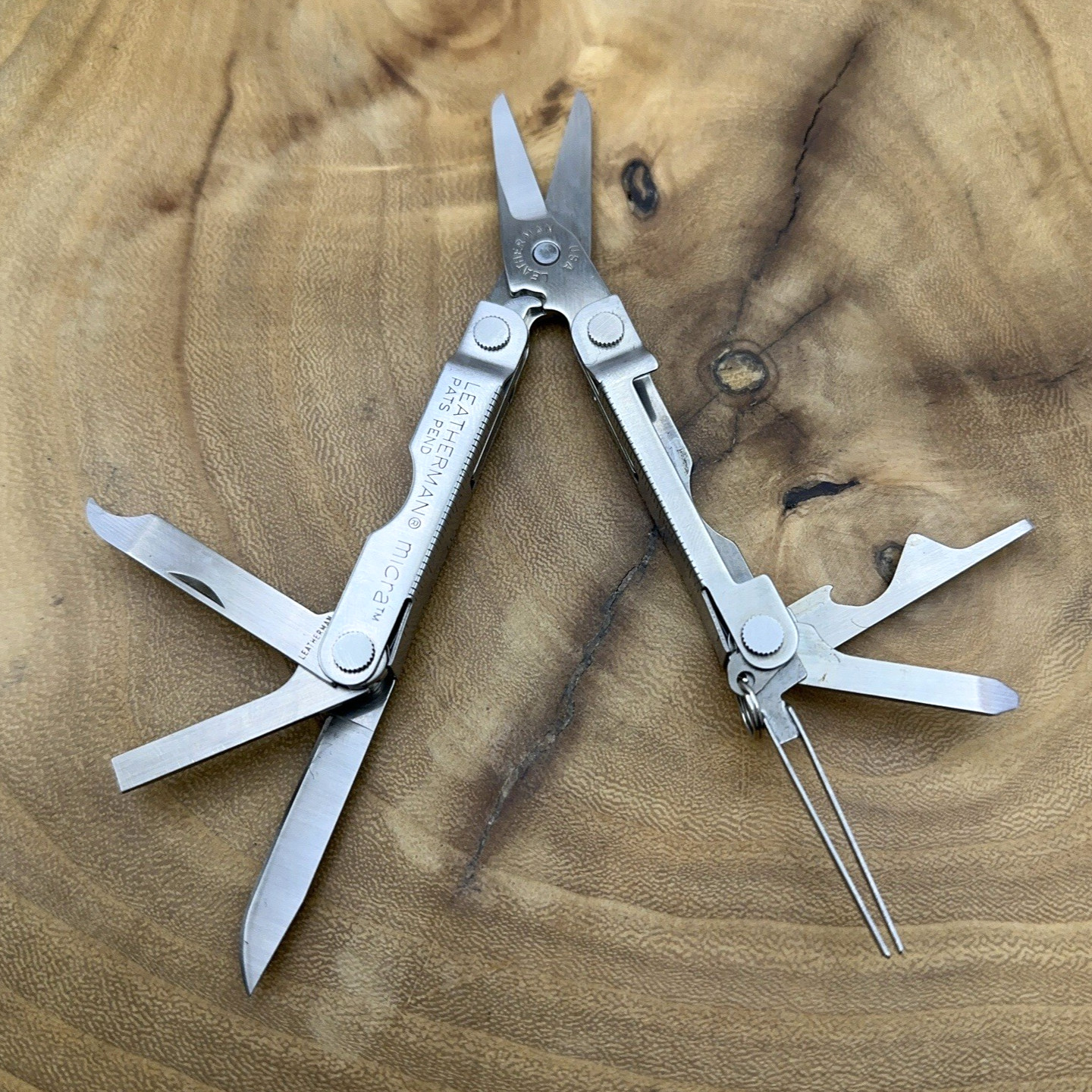 1 Leatherman Micra Stainless Mini Multitool Knife, Stainless Dated 06/97 *READ*