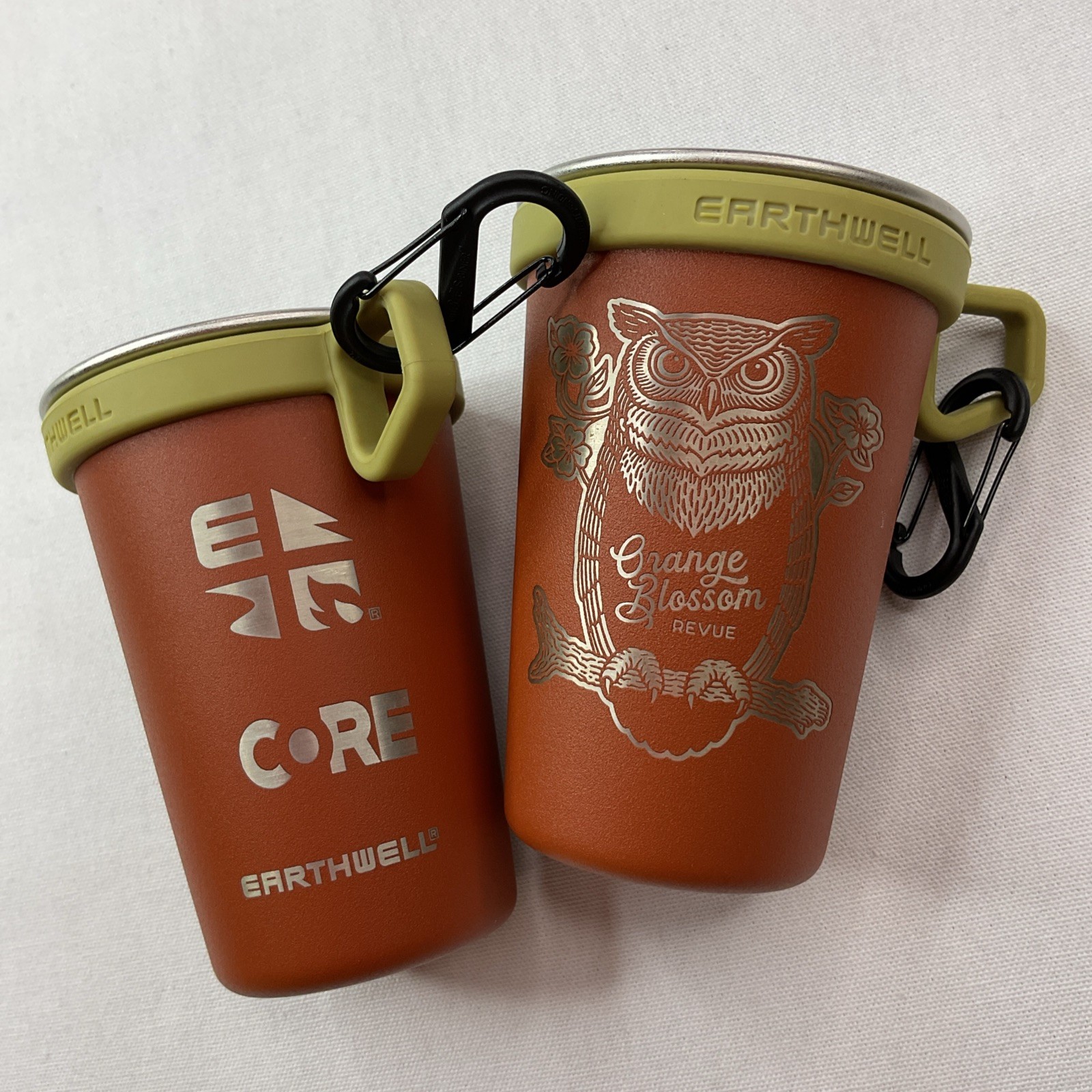 Earthwell Camp Cup 16oz Stainless Camping Sierra Red Music Festival Lot Of 2
