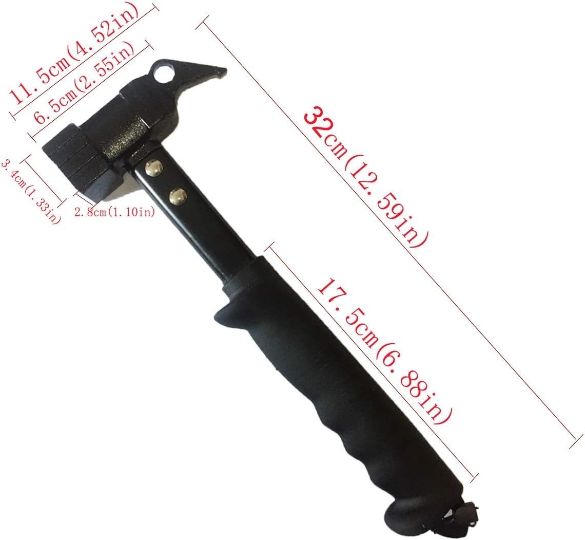 Multifunctional Heavy Duty Hammer with Rubber Grip – For Easy Camping Setup