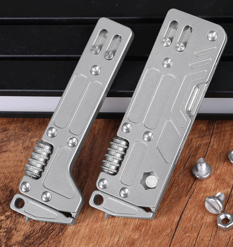 For EDC Titanium Alloy Multi Tool Adjustable Wrench Pocket With Bit Holder HOT