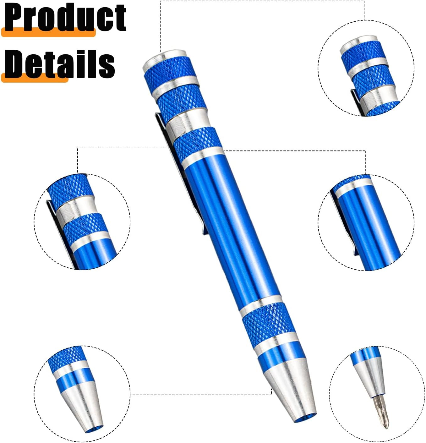 4 PCS 8 in 1 Multitool Pen Screwdriver Mini Set Handy Tool, Magnetic Portable Sc