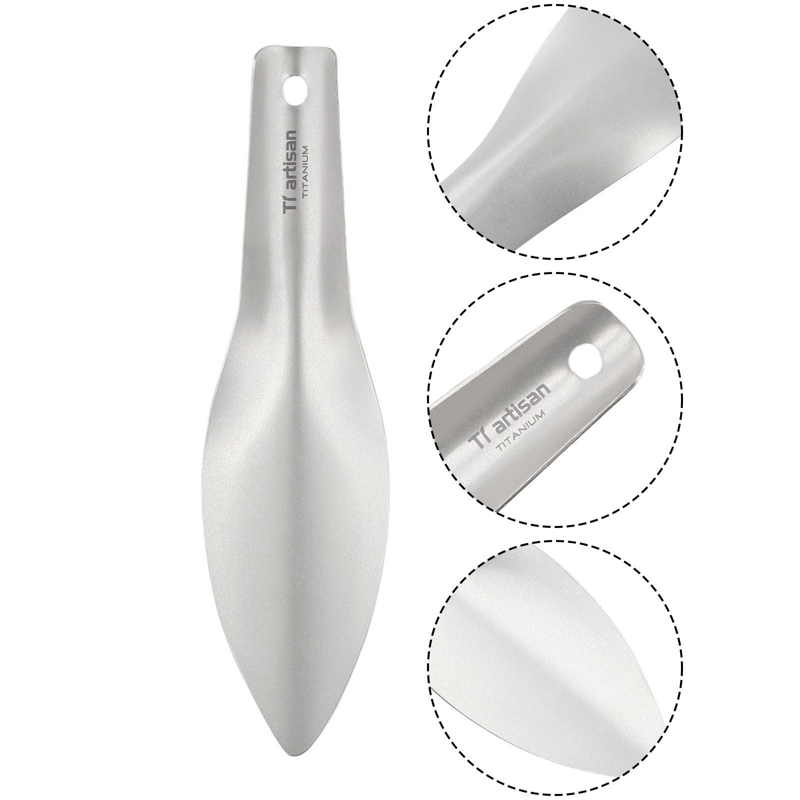 Curved Design Garden Trowel for Easy Digging Camping Hiking 155x40mm 0.8mm